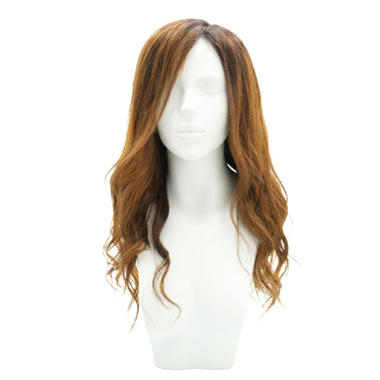 Parrucca Pandora su misura in capelli veri, glueless senza colla, vista frontale, effetto cute naturale silk top, dispositivo medico CE
