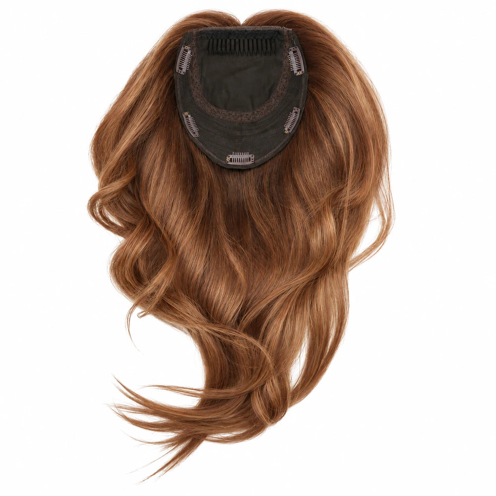 Topper in capelli veri ramato con base 6x7 e clip - LadyDeWig
